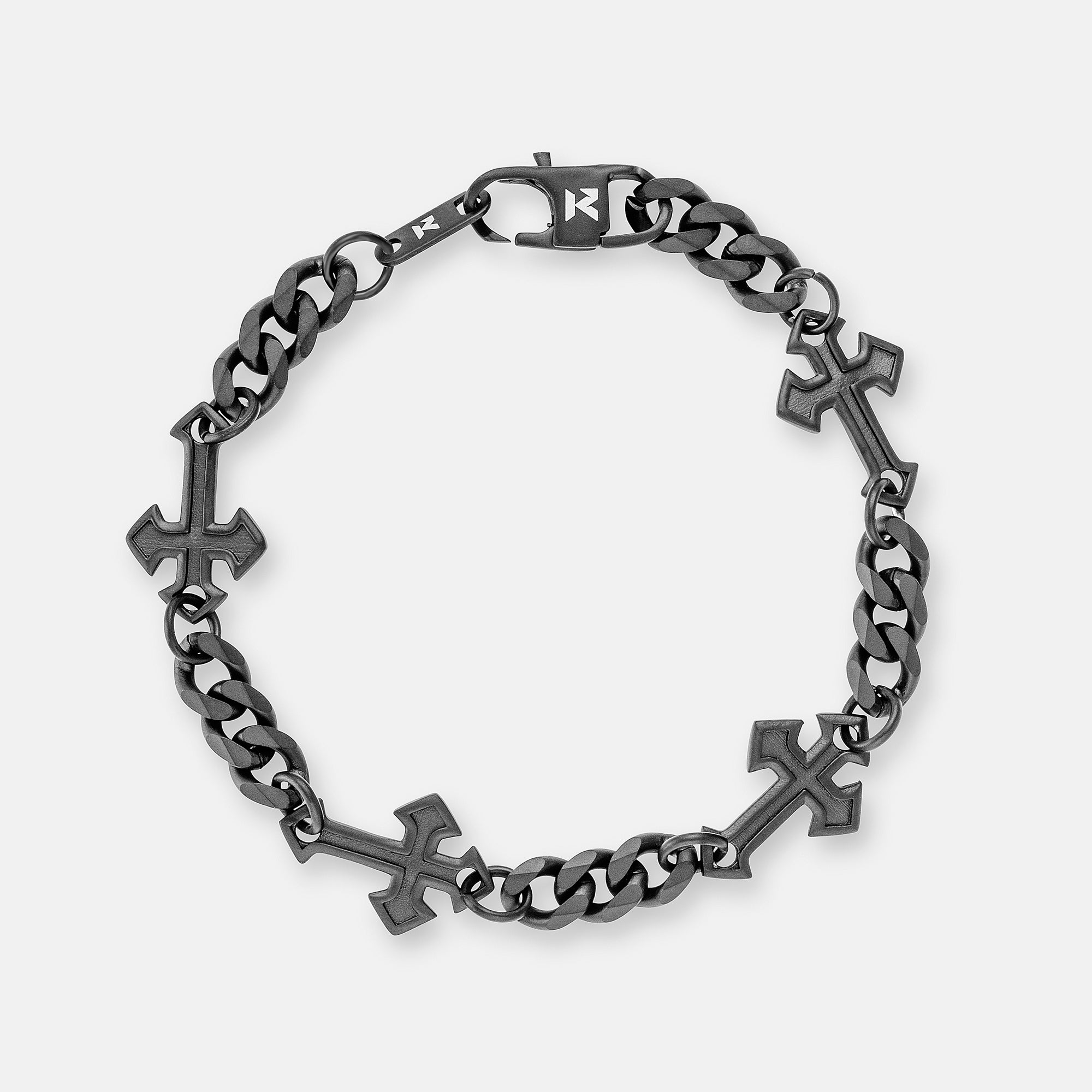 K12 - BLACK GOTHIC CROSS BRACELET