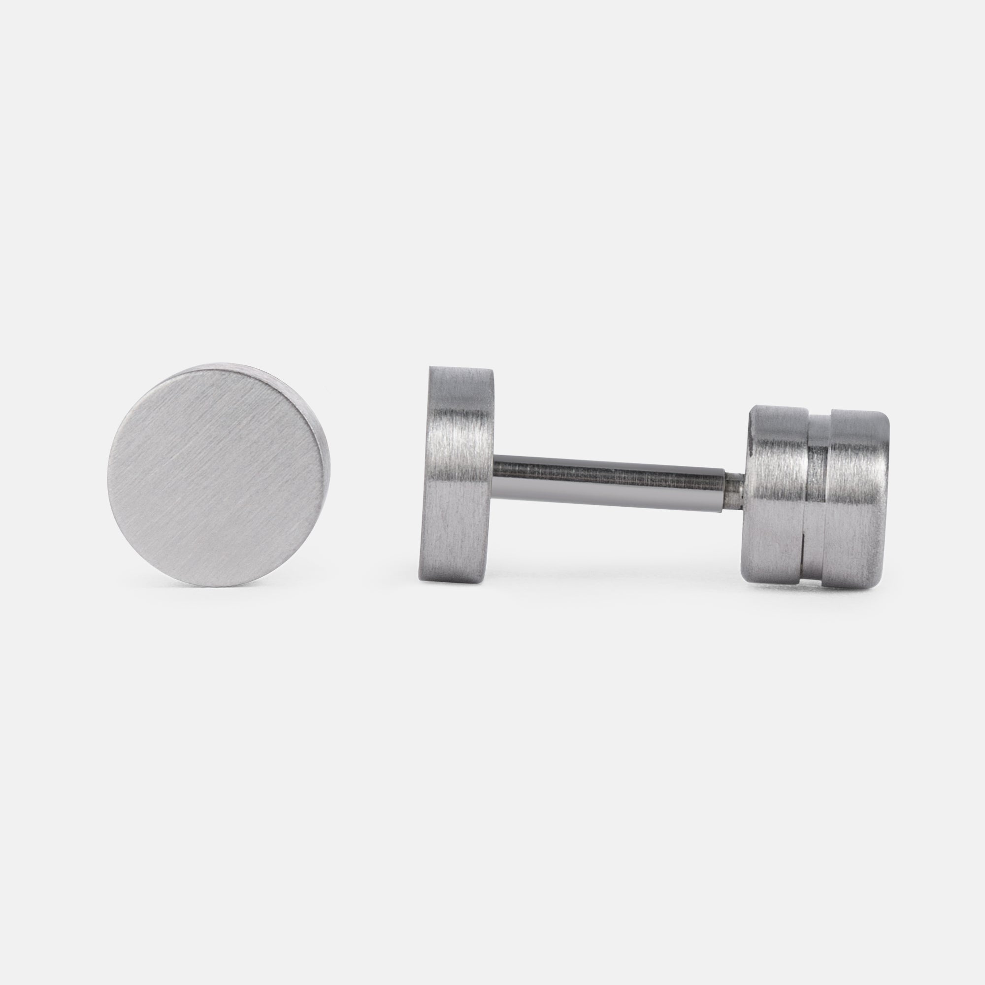K12 - SILVER STEEL STUD EARRING