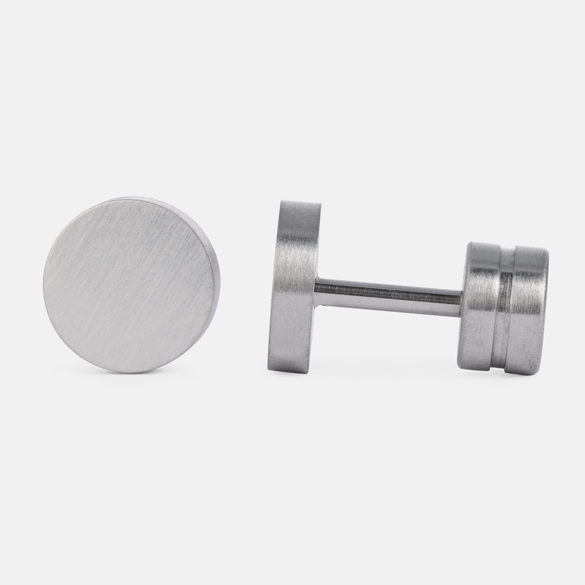 K12 - SILVER STEEL STUD EARRING