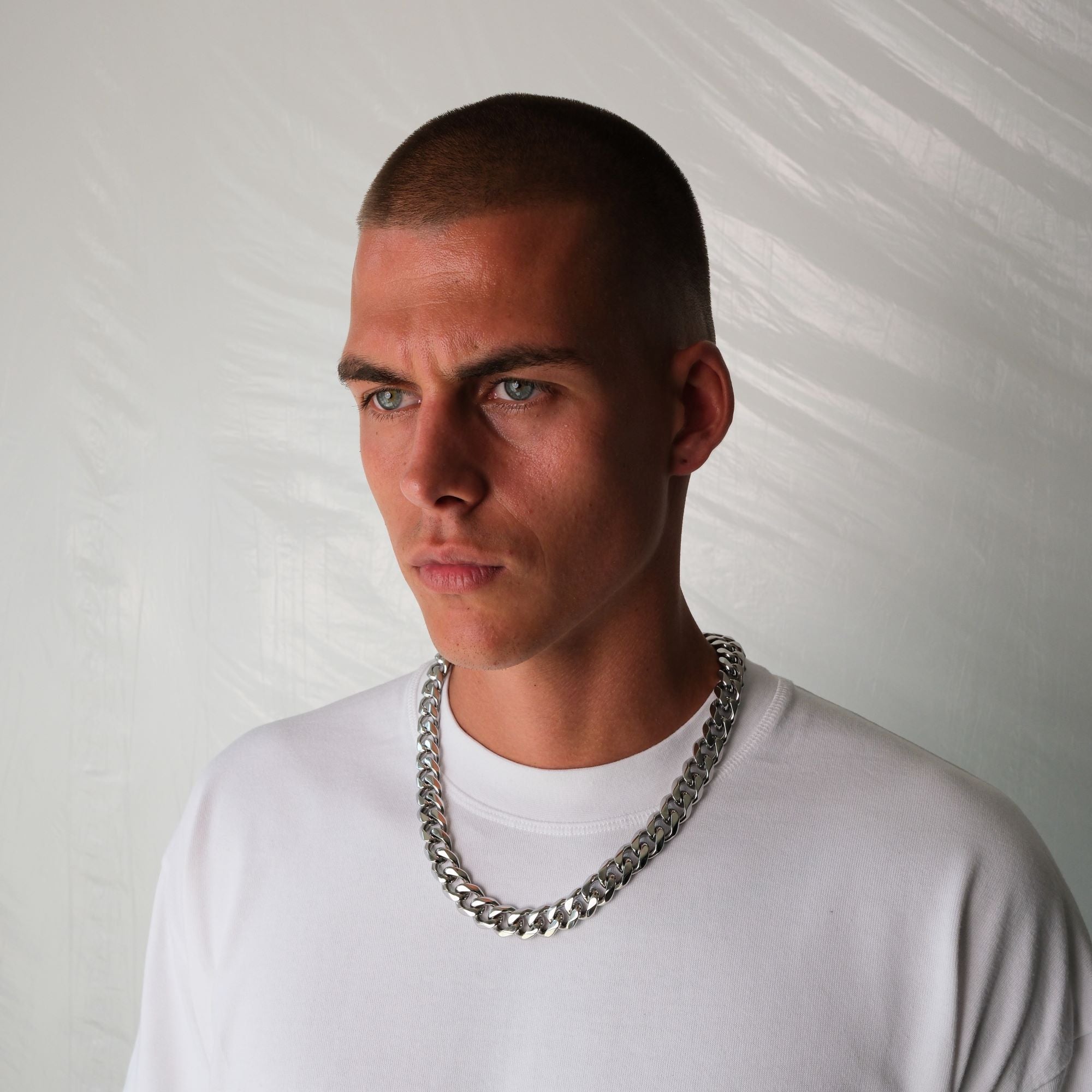 K12 - SILVER CUBAN CHAIN - 15MM