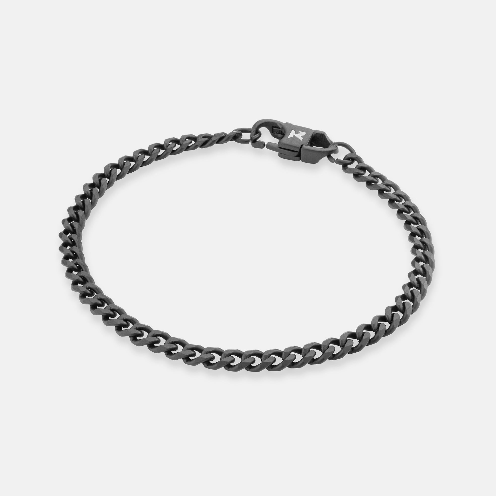 K12 - BLACK CUBAN BRACELET - 4MM