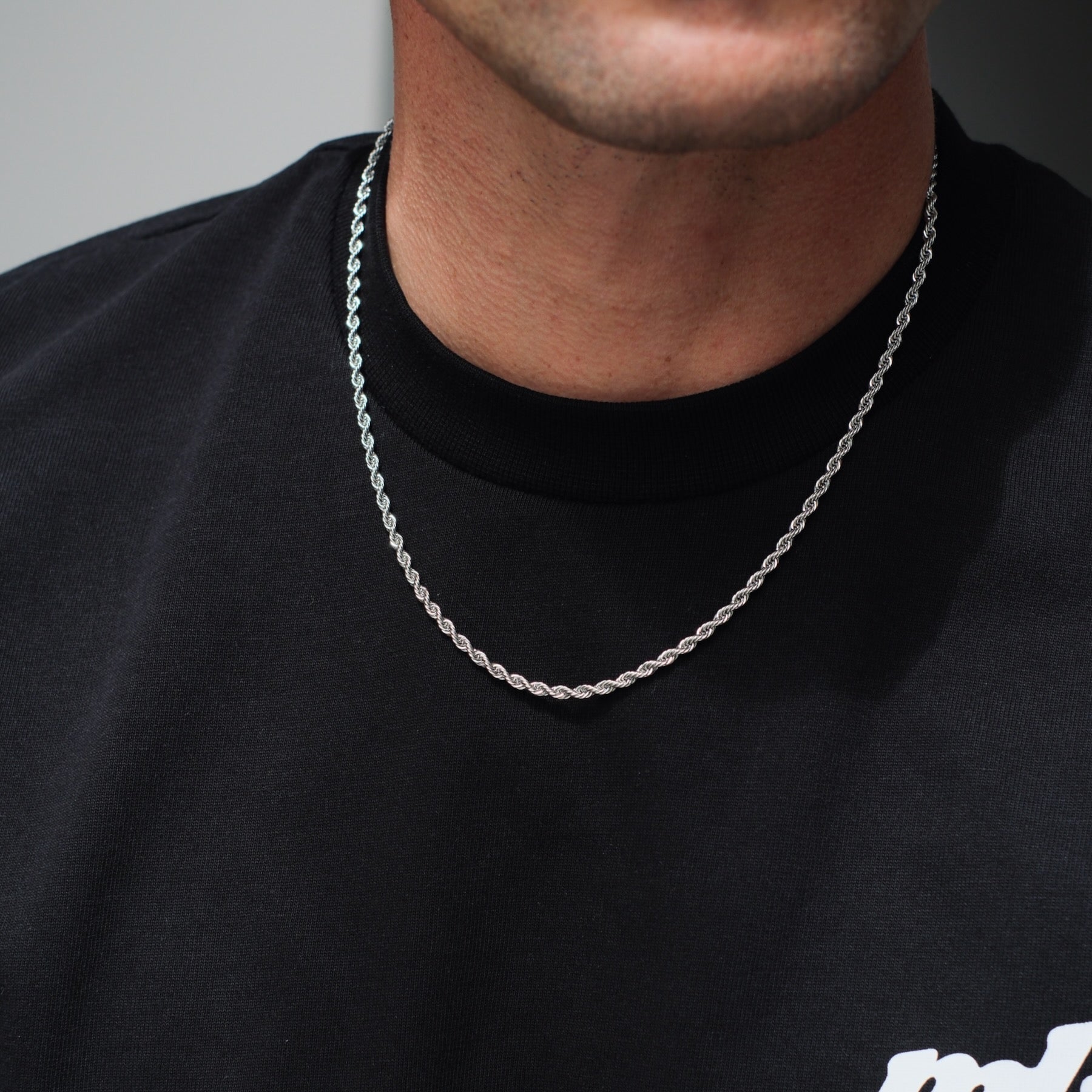 K12 - SILVER ROPE CHAIN - 3MM