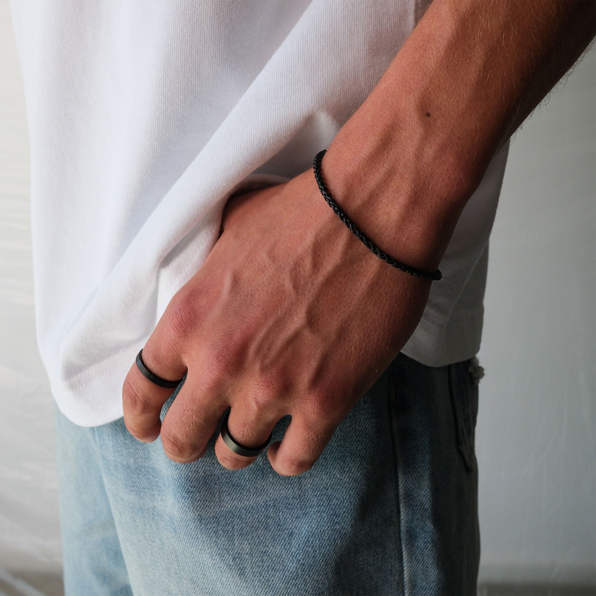 K12 - BLACK WHEAT BRACELET - 3MM