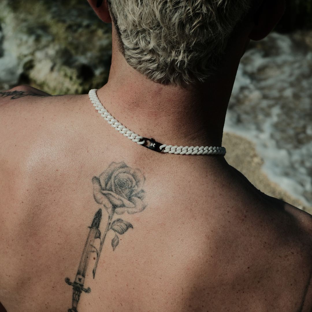 K12 - WHITE CUBAN CHAIN - 8MM